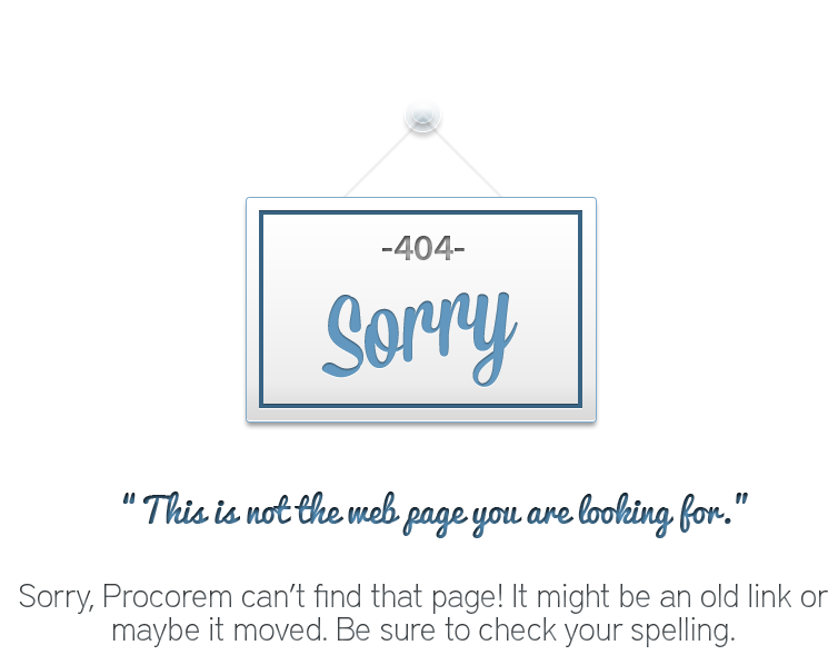 Procorem Error Message Procorem